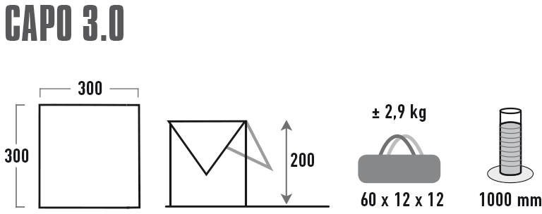 High Peak Sonnensegel »Sonnensegel Capo 3.0«