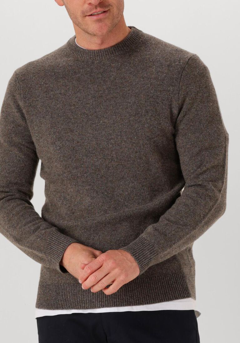 bruine profuomo trui pullover crew neck woolblend