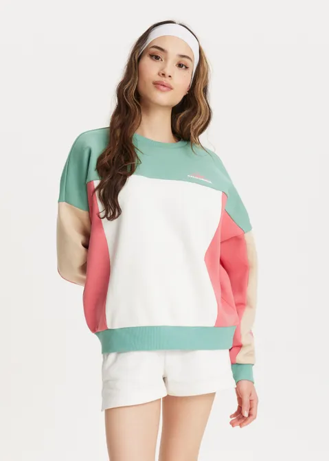 Sweater met colorblock groen (GRN.S)
