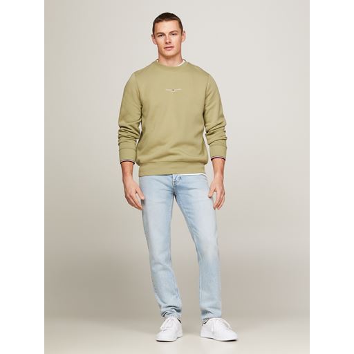 Tommy Hilfiger Logo Tipped Sweatshirt, Faded Olive, L
