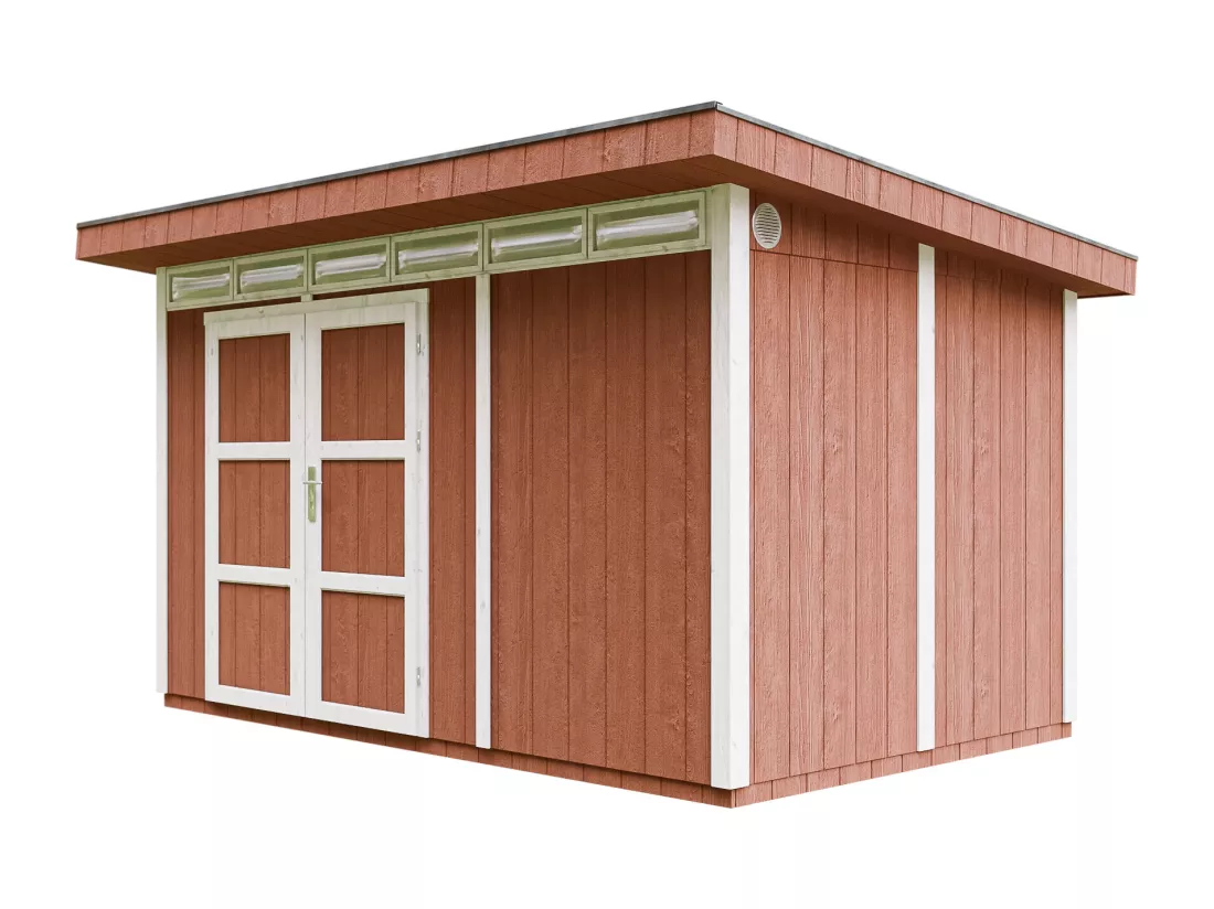 Abri de Jardin Qualité Premium 9m² / L412xL279xH237 cm - Timbela M904A-REDWOOD RED