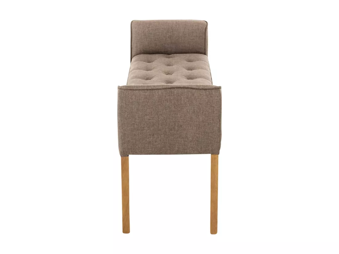Banquette - Similicuir & Bois - Taupe - Cleopatra