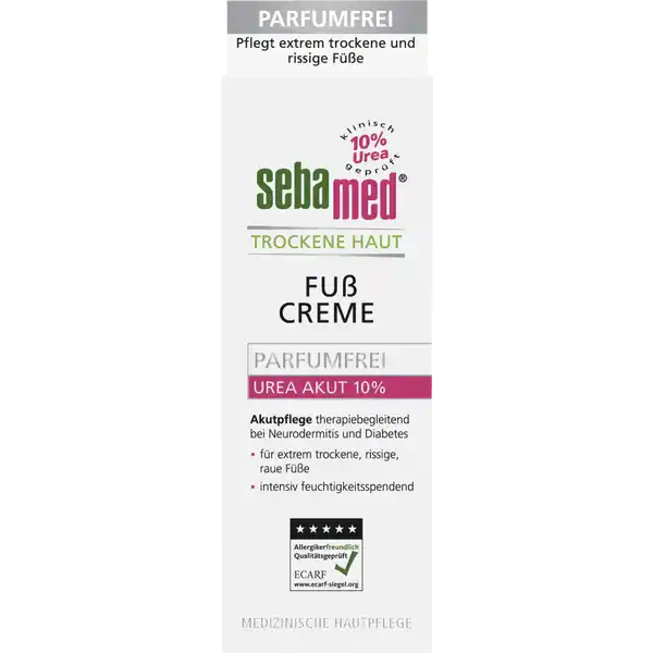 Trockene Haut Fußcreme parfumfrei Urea 10%