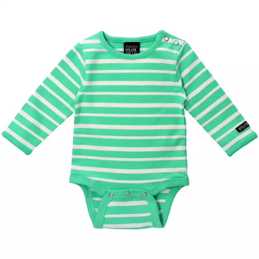 Villervalla Body Langarm Stripes kaktus