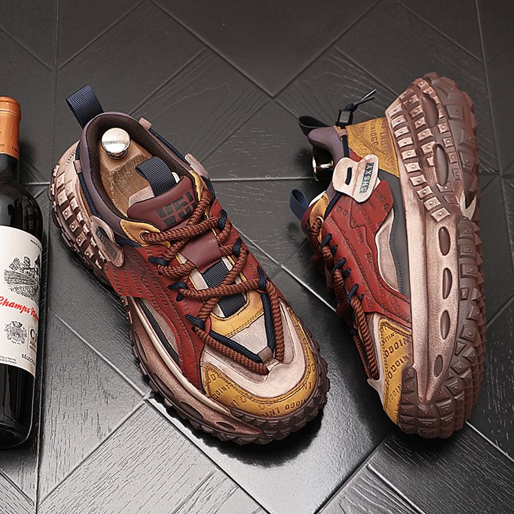Mr Ozera - Veterschoenen met letters en platform