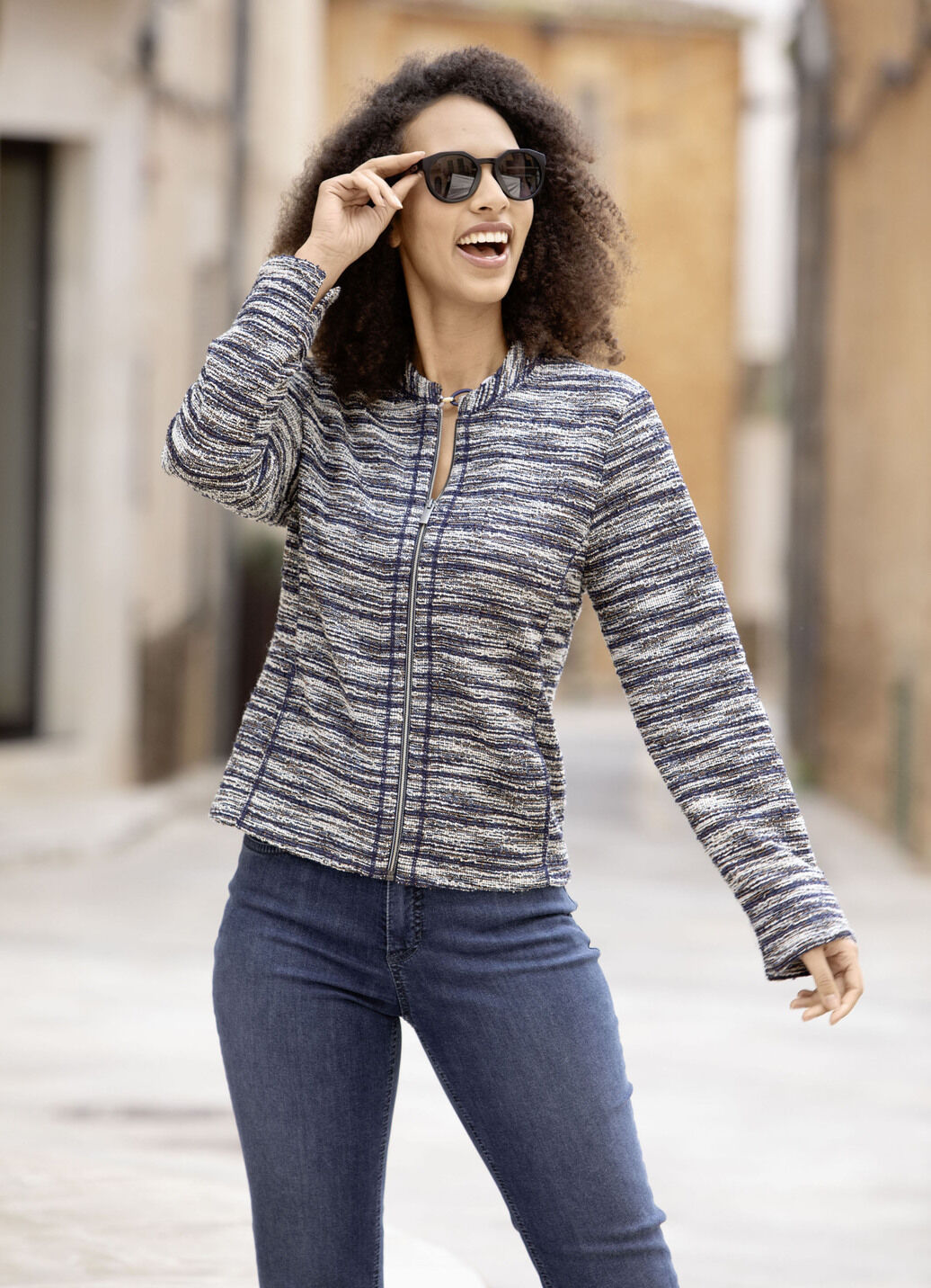 Blusenjacke aus Bouclé