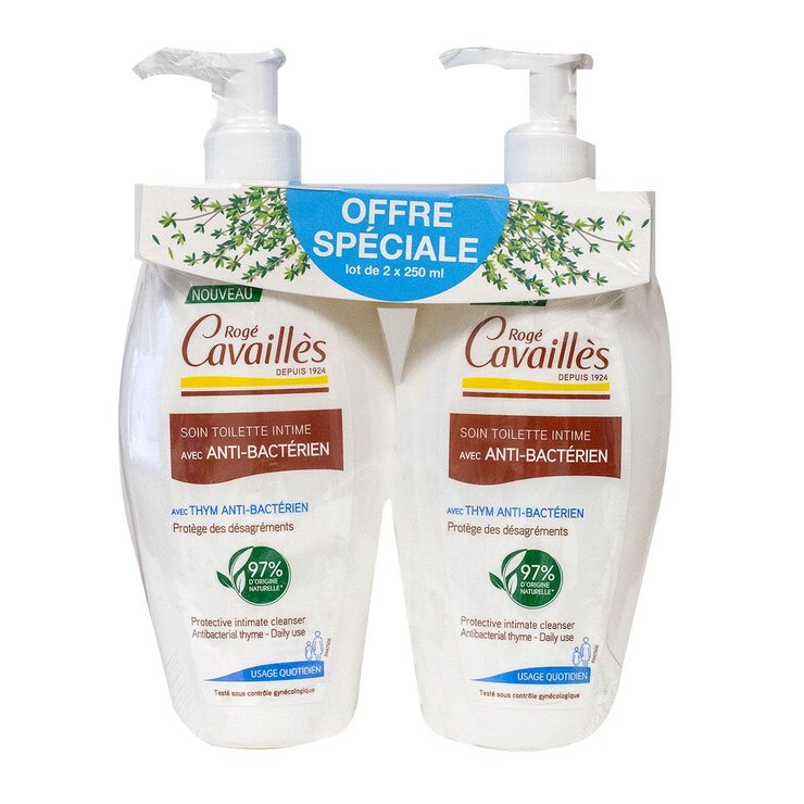 Soin toilette intime anti-bactérien 2x250ml