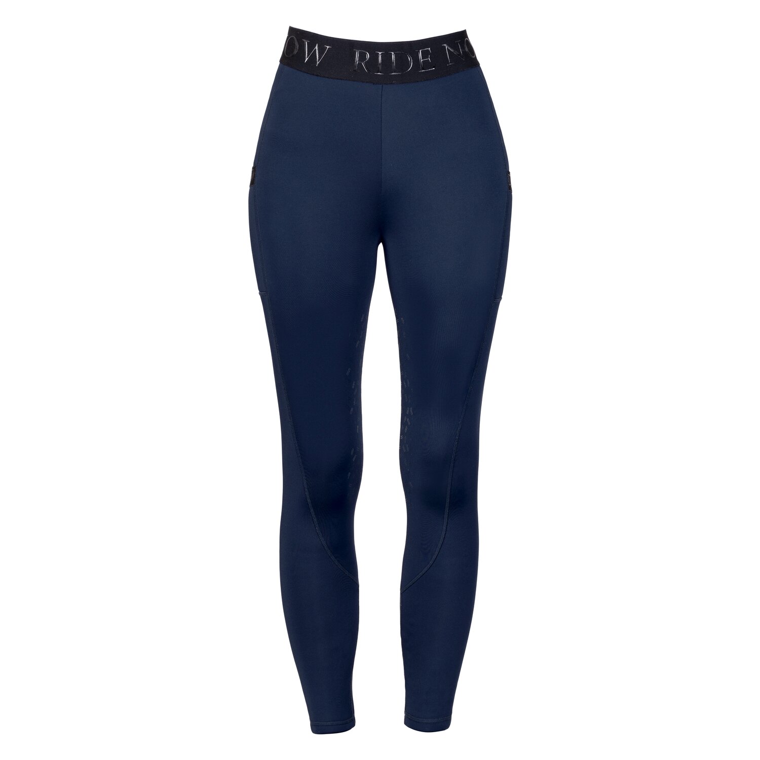 RIDE now Thermo-Reitleggings Grip-Halbbesatz  - navy