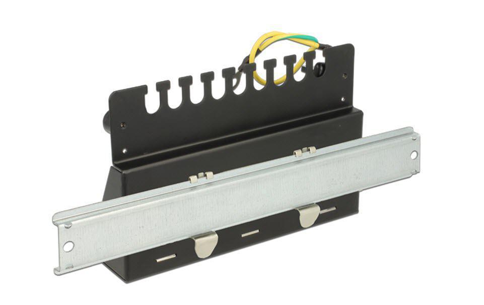 Netzwerkpanel Keystone 12-Port Desktop, schwarzKeystone Desktop Patchpanel 12 Port schwarz