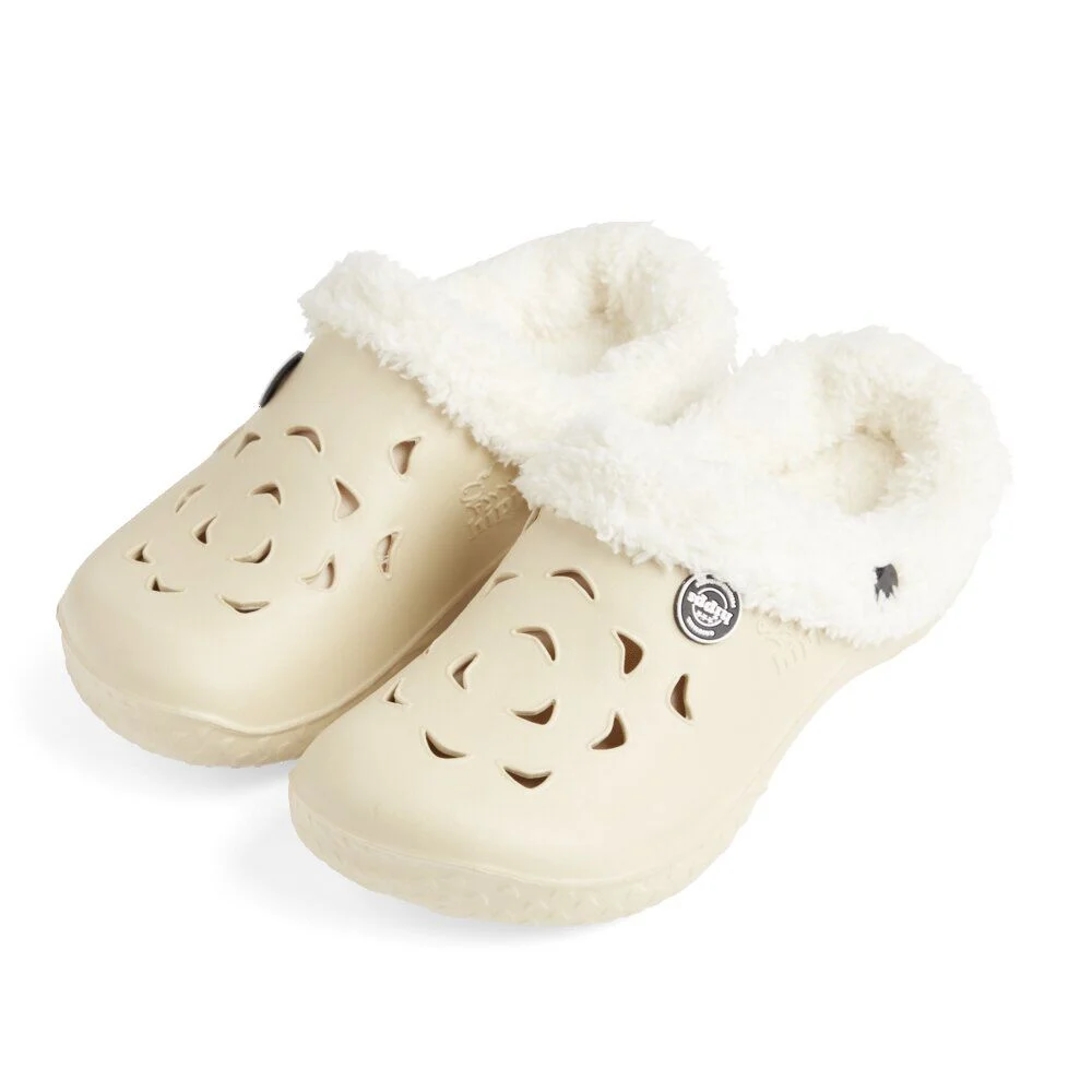 Sabots femme Hipps fourrés blanc crème T36/37