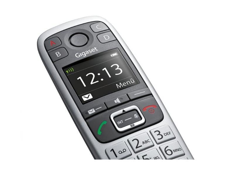 Gigaset Schnurlostelefon E560 Schwarz/Silber Das Grosstastentelefon Gigaset E560 - Grosser Anspruch, einfache Bedienung