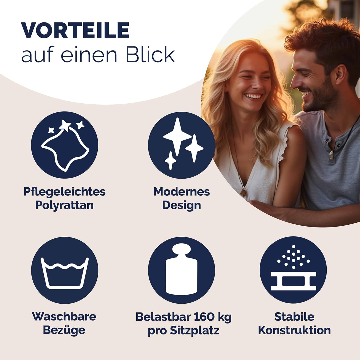 Casaria® Gartenbank Wetterfest UV-beständig Polyrattan Tisch Aufbewahrungsbox Auflagen 320kg Belastbarkeit Garten Balkon Möbel Bank 2-Sitzer Schwarz