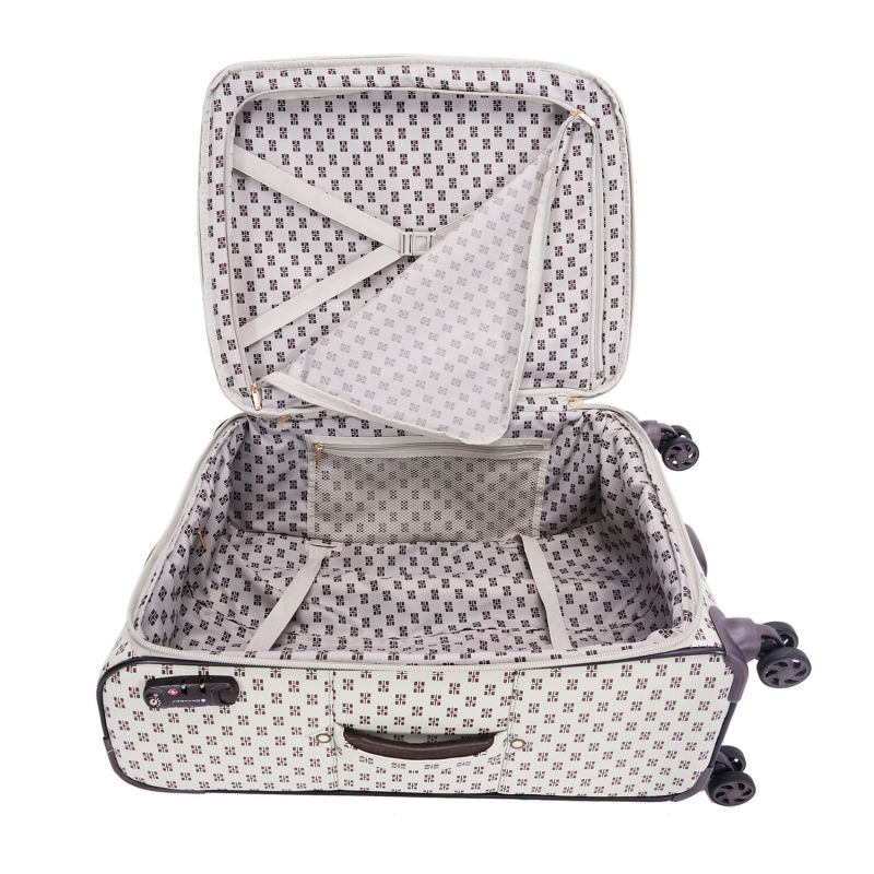 Lot de 3 valises + 1 vanity souples 39204 34, 55, 68 et 79 cm Marron