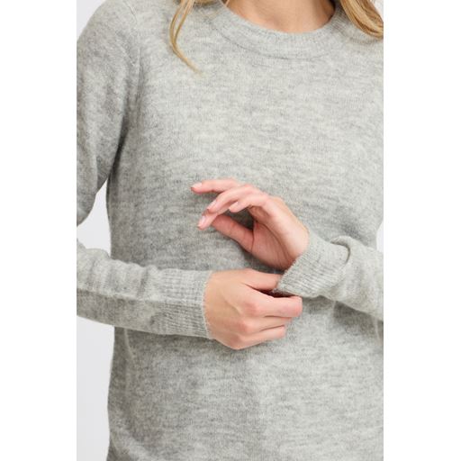 Fransa Ellis Striktrøje, Light Grey Melange, XXL