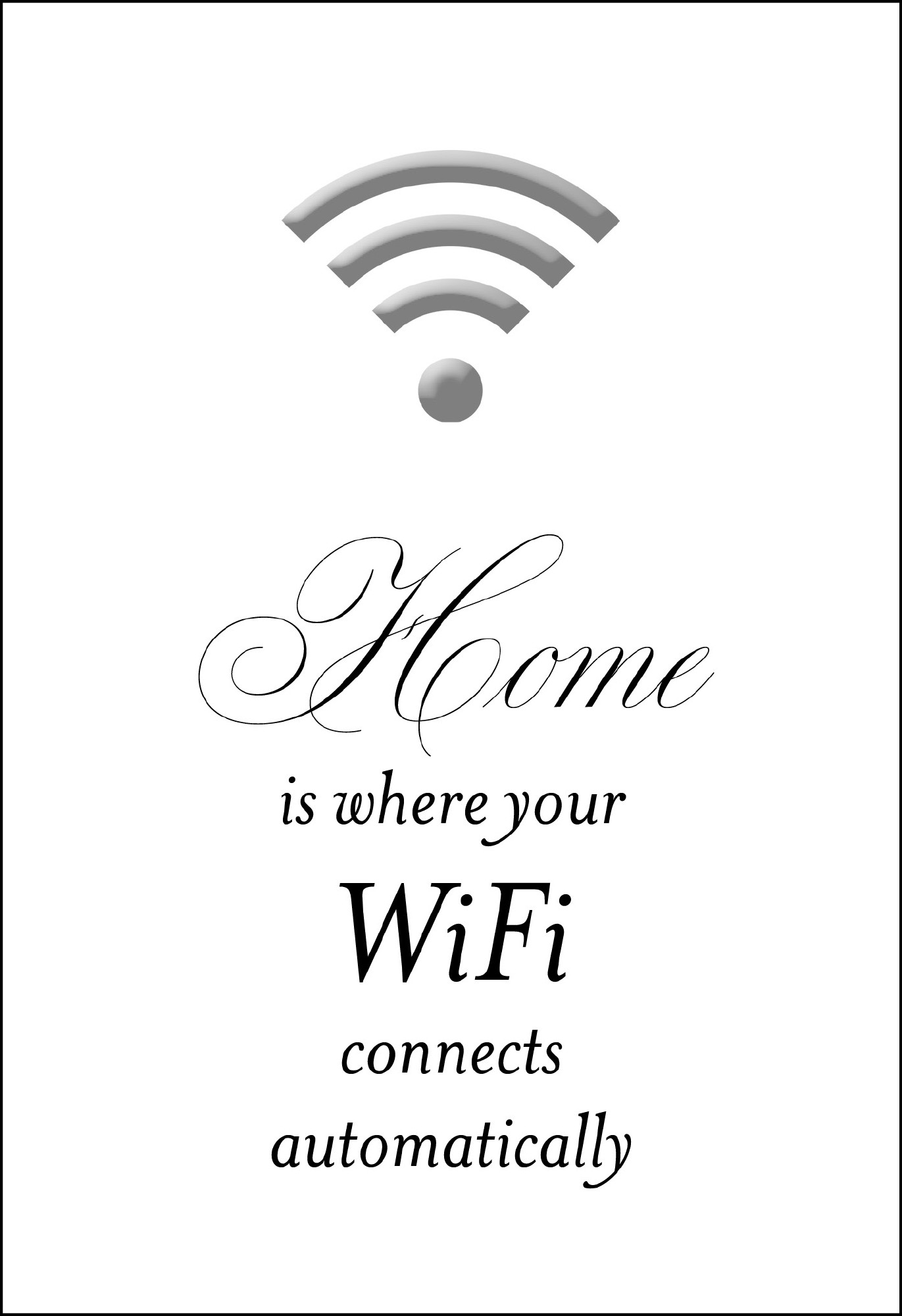 Postkarte 'Home is where your WiFi connects' günstig bestellen