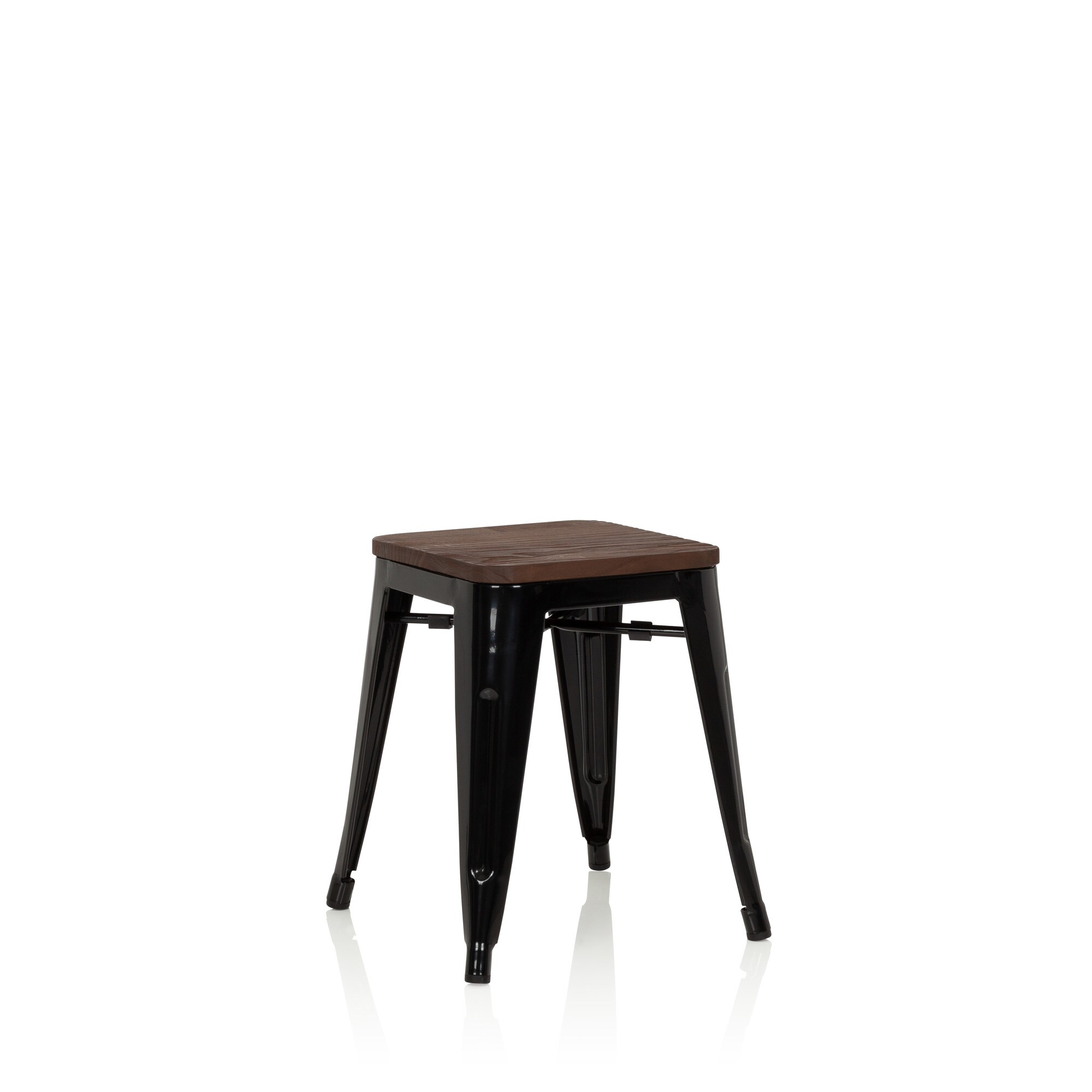Bistrohocker VANTAGGIO W Stahl / Ulmenholz ohne Armlehnen hjh OFFICE
