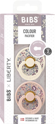 BIBS x Liberty Colour Smokk 2-Pack Lateks Str 2 Rund, Eloise/Blush Mix