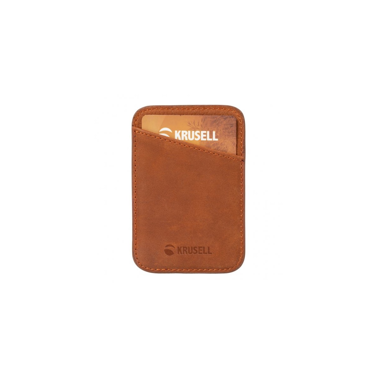 Krusell Kortholder MagSafe Wallet Cognac