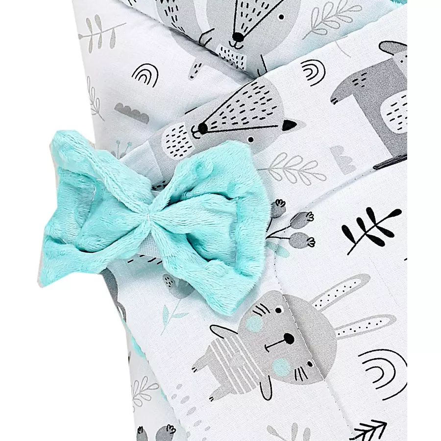 TupTam Baby Winter Einschlagdecke Warm Wattiert Minky mint