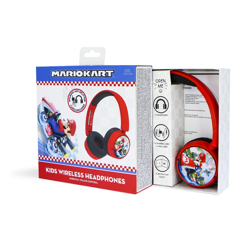 OTL - Bluetooth Hovedtelefoner m/Voksen Kontrol - Mariokart