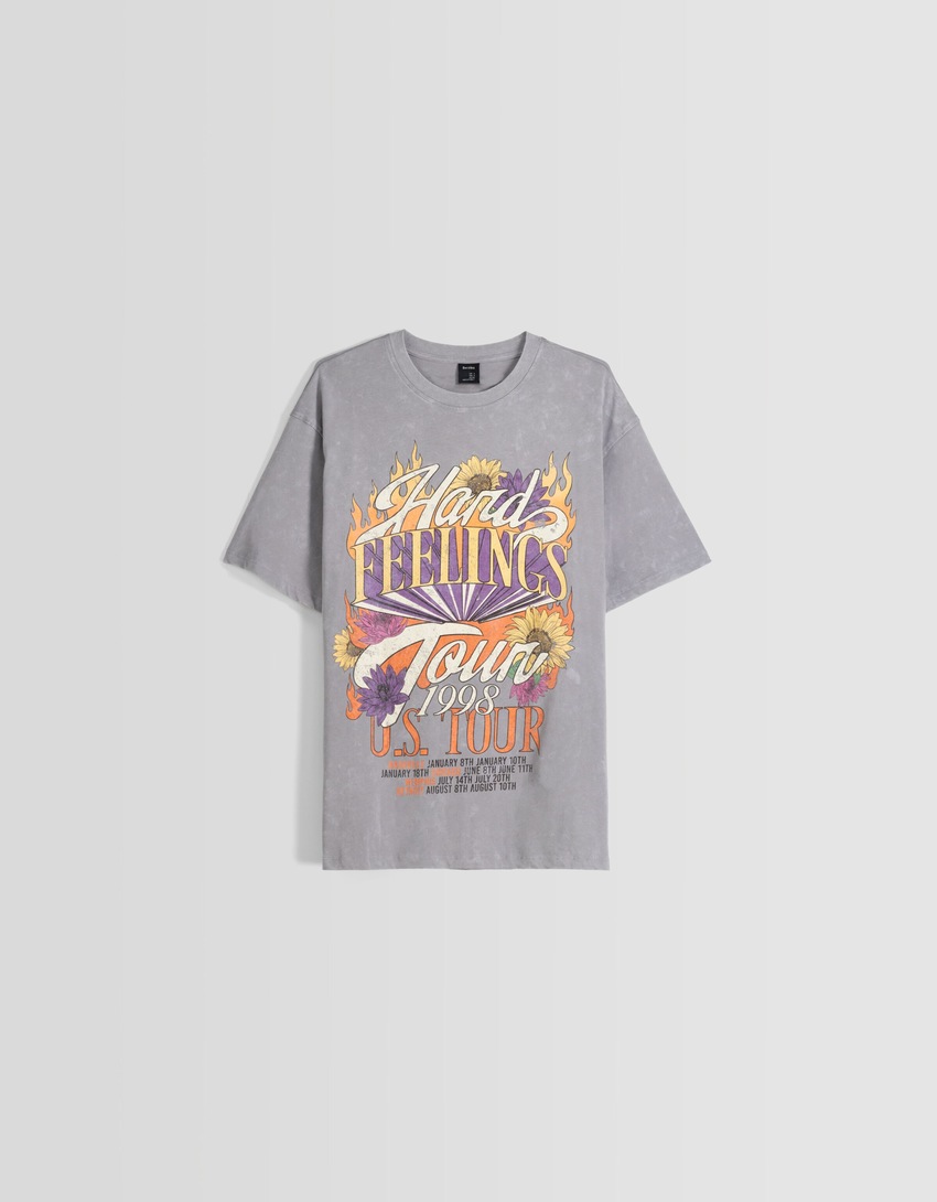 Camiseta de manga curta com estampa