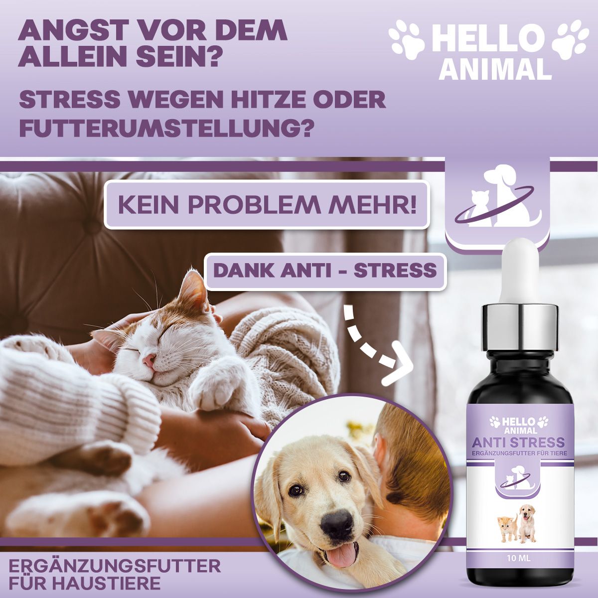 Hello Animal® | Anti Stress Öl | für Tiere