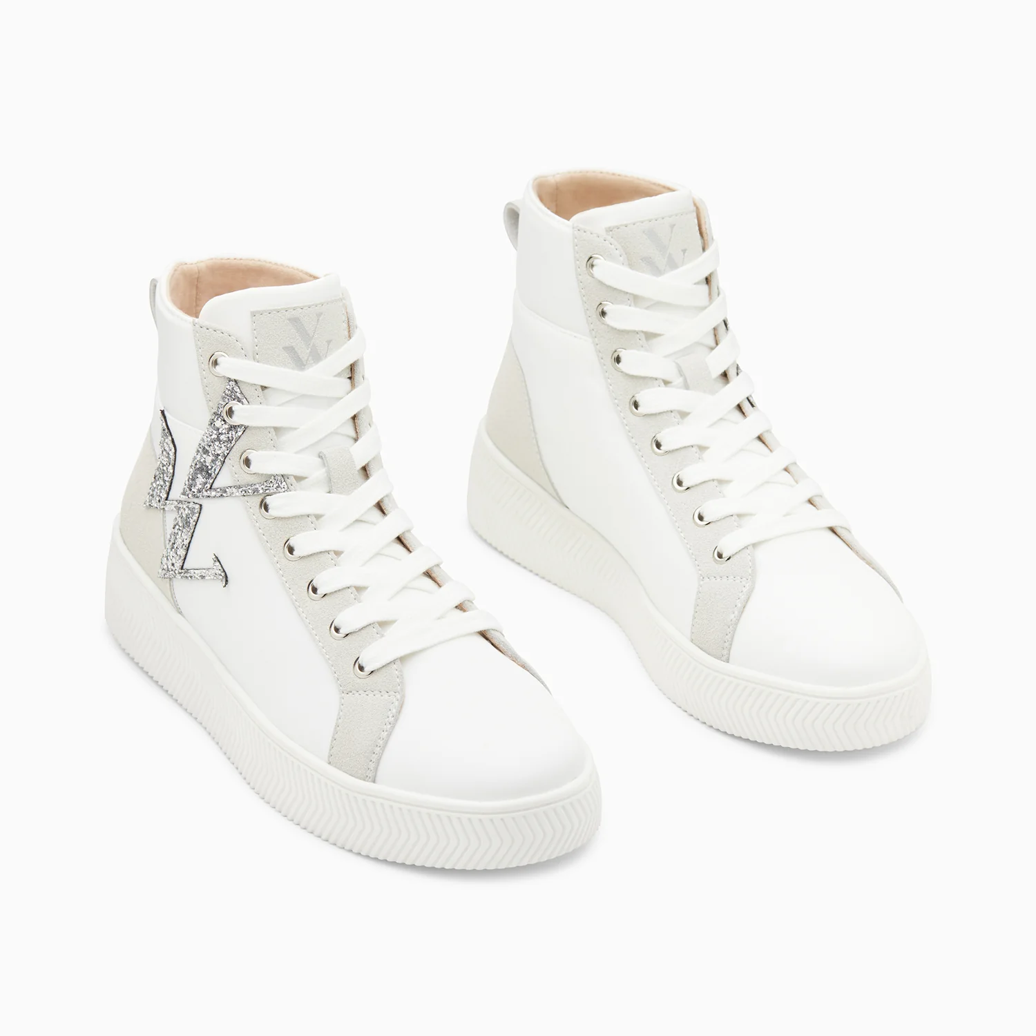 Sneakers-Baskets monogramme Sabrina montantes blanches