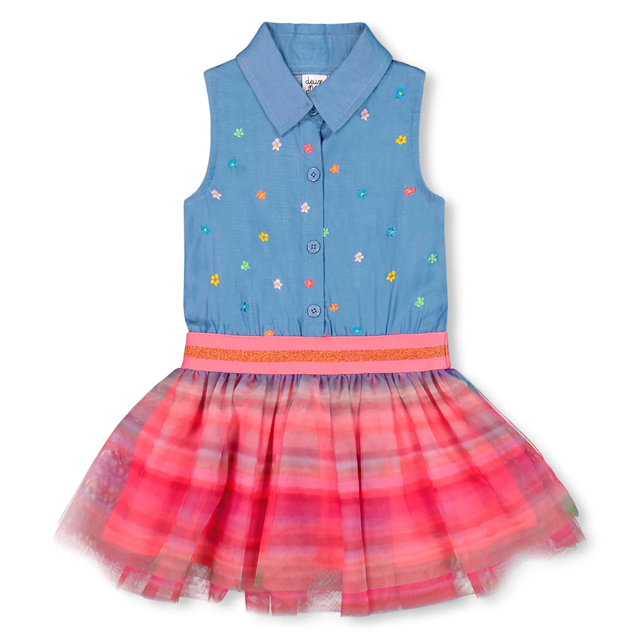 Deux par Deux Robe Chambray Papillon 3-6ans