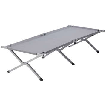 Vouwbed camping opvouwbaar grijs 187 x 62,3 x 42,5 cm