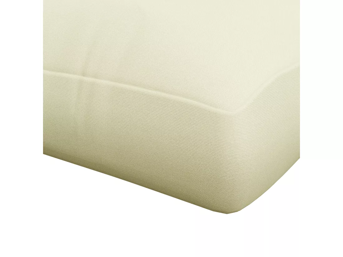 Lot de 2 coussins assises dossiers banc de jardin canapé dim. 120L x 80l x 12H cm polyester crème