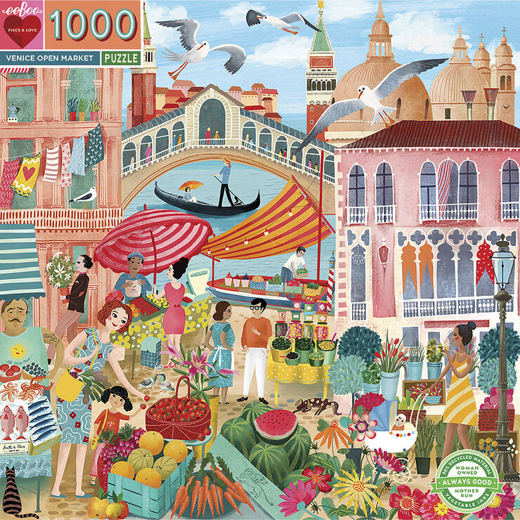 eeBoo eeBoo - Puslespil 1000 brk - Venice Open Market