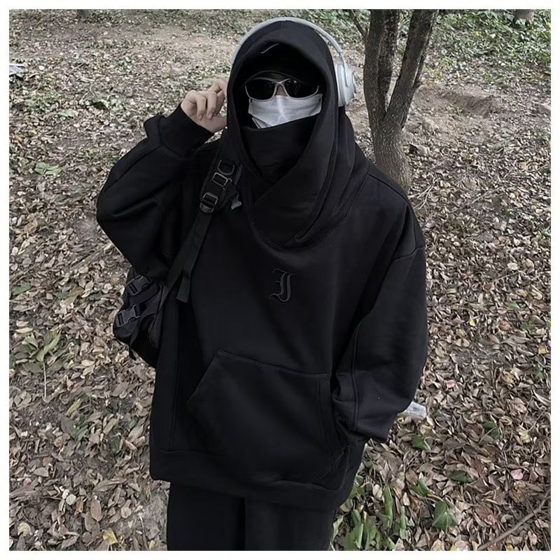 Lingaris - Turtleneck Hoodie met Letters