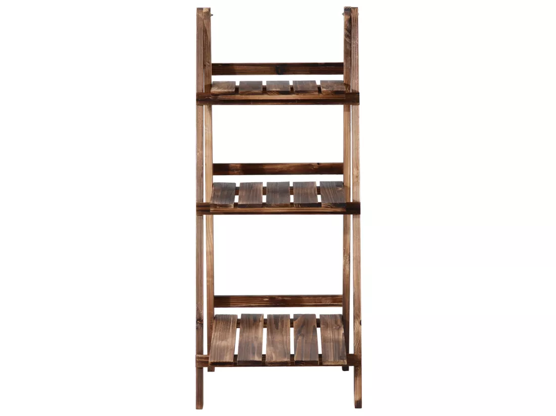 Etagère échelle à fleurs 3 niveaux pliable bois de sapin 40 x 37 x 93 cm charge max. 40 Kg