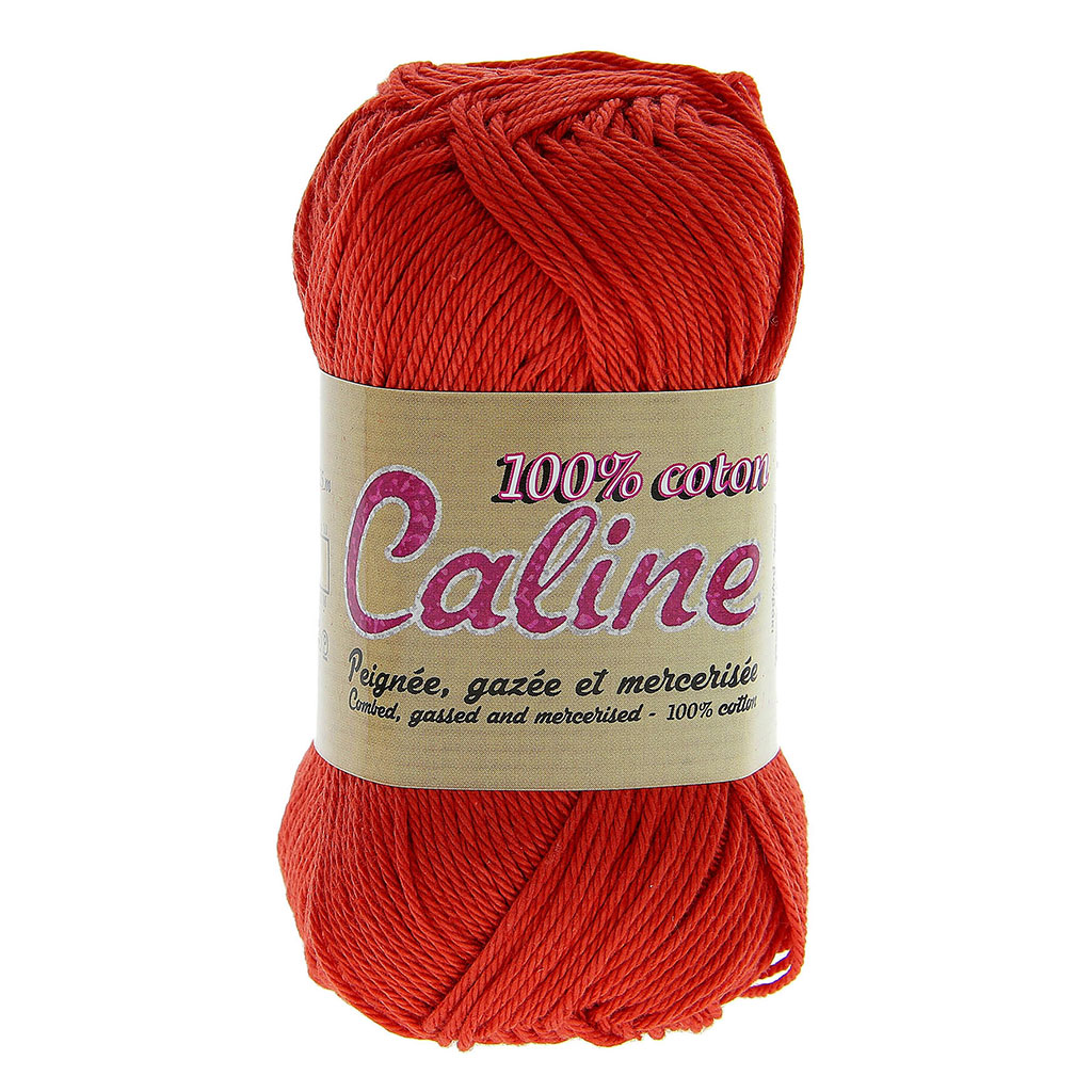 Pelote CALINE rouge coton 50g