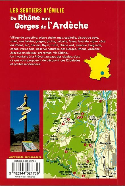 RANDO EDITIONS - SENTIERS EMILIE DU RHONE AU G DE ARDECHE