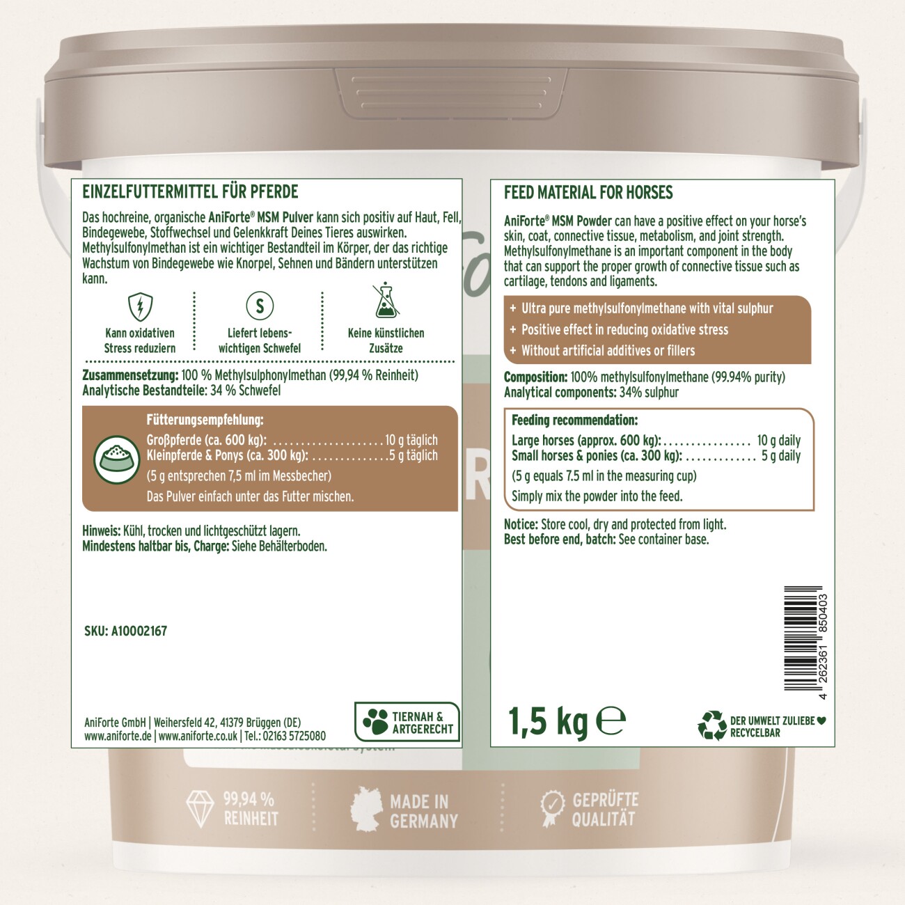 AniForte MSM Pulver 1,5 kg