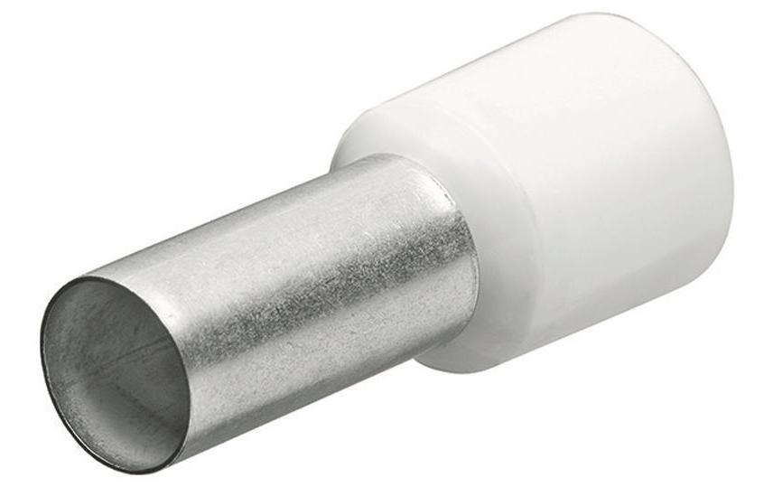Aderendhülsen 14 x 8 mm Weiss, 200 StückAderendhülsen mit Kunststoffkragen
