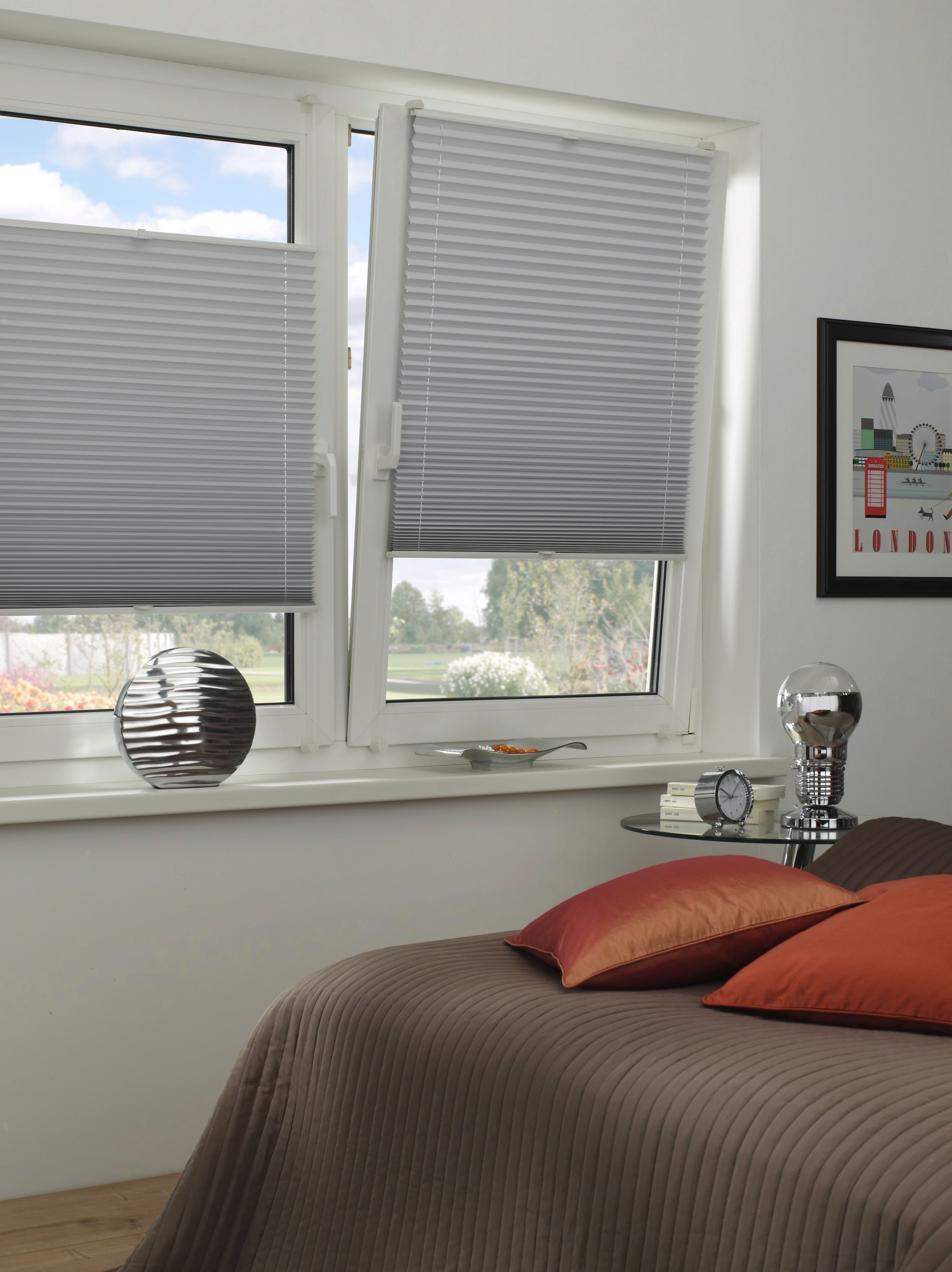 GARDINIA Plissee »Easyfix Thermo-Plissee mit 2 Bedienschienen Energiesparend« verdunkelnd energiesparend ohne Bohren verspannt energiesparend, abdunkelnd mit Thermobeschichtung