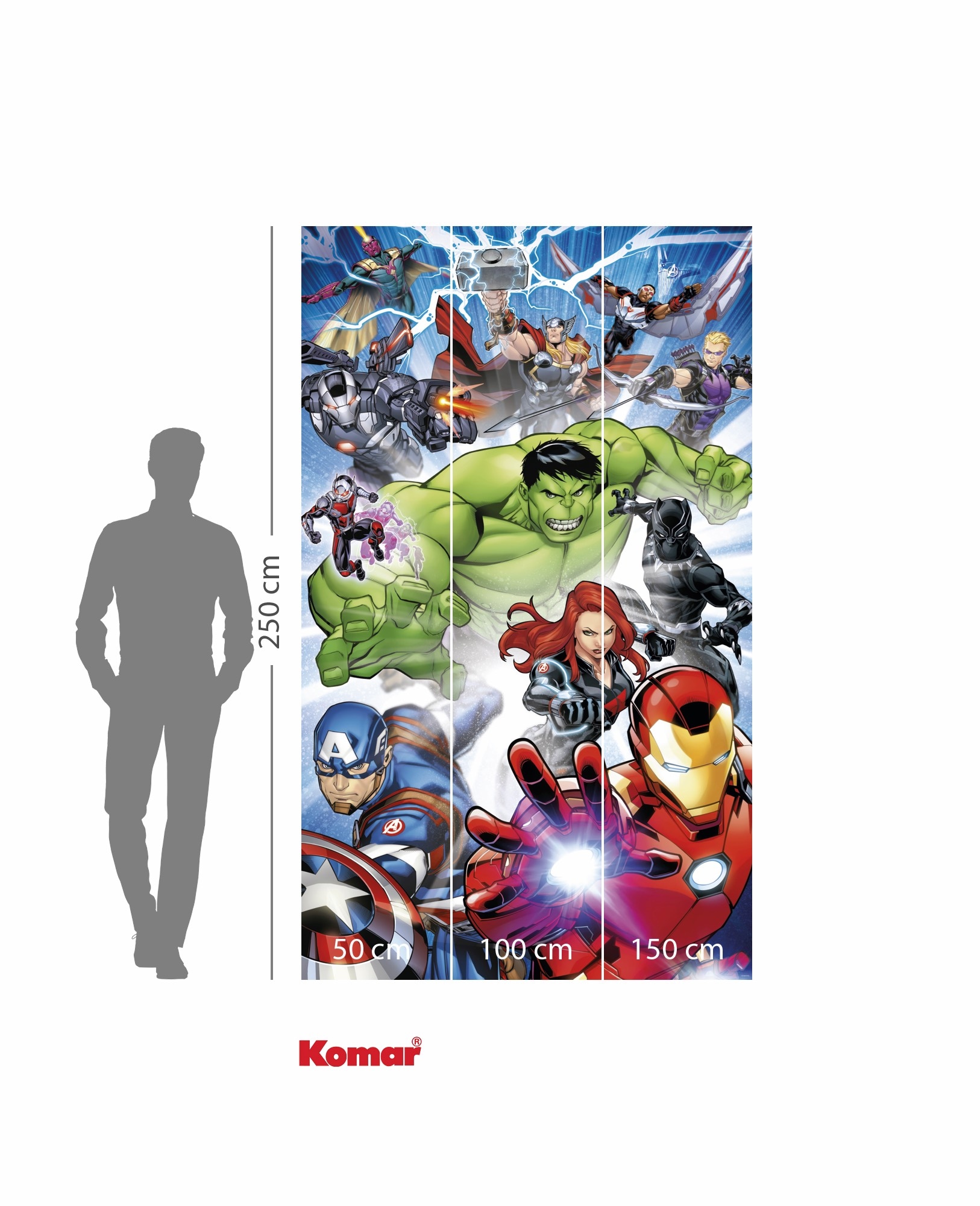Komar Kindertapete »Marvel Avengers Protect« bedruckt glatt