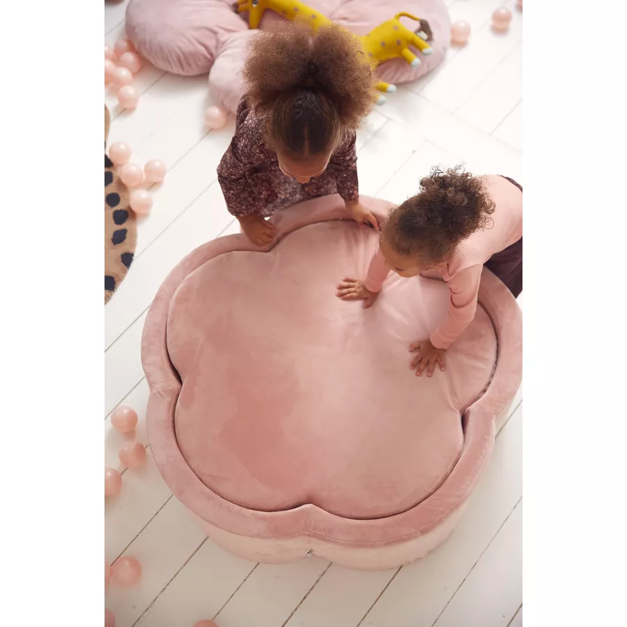KIDKII Blumen Spielmatte Velvet altrosa