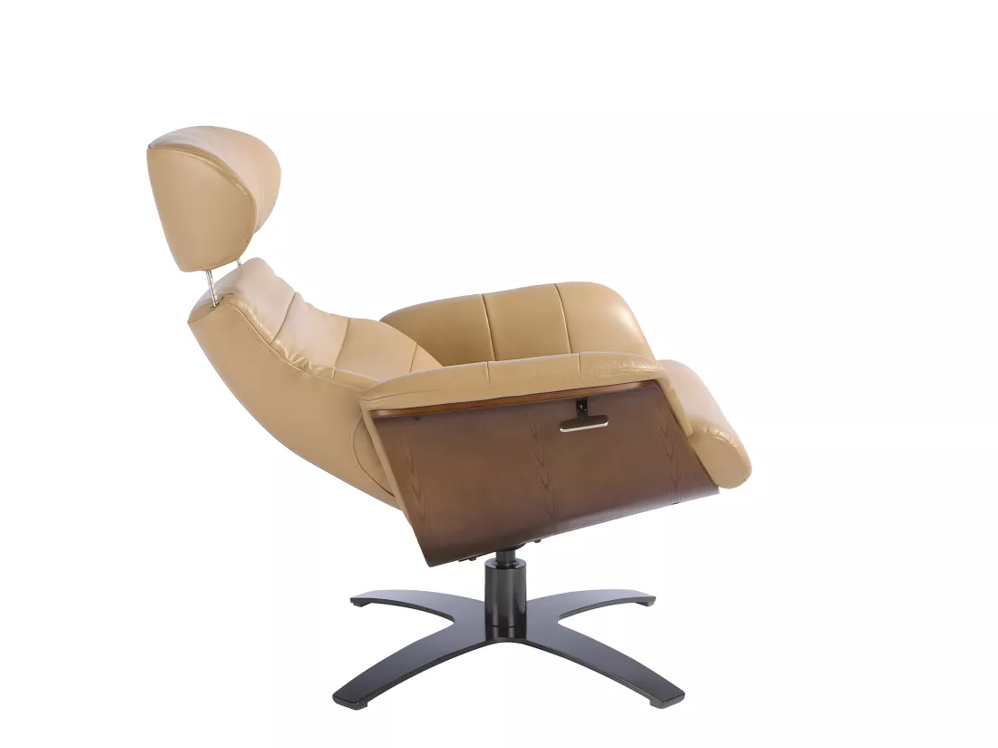 Fauteuil pivotant rembourré en cuir 5087 ANGEL CERDA