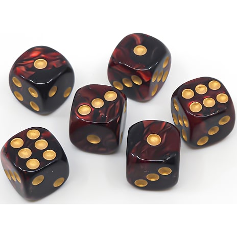 Games for fun marmor terning 6-pak brun