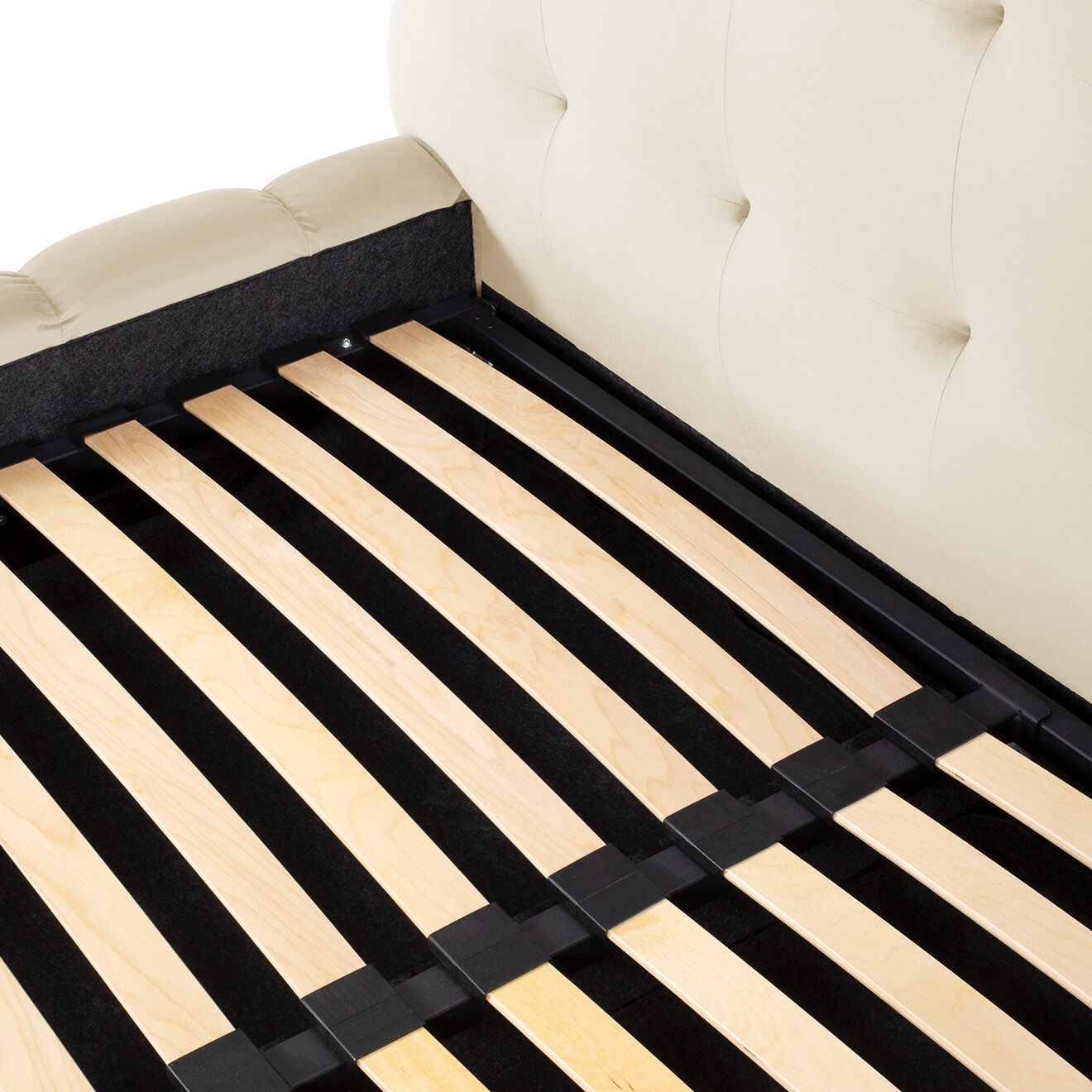 Cosmopolitan Design Lit avec coffre de rangement Bali Velours beige clair - 180x200 cm
