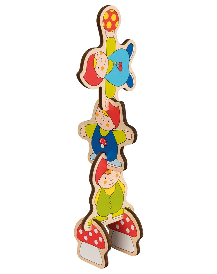 Aufstellpuzzle ZWERGE 9-teilig aus Holz