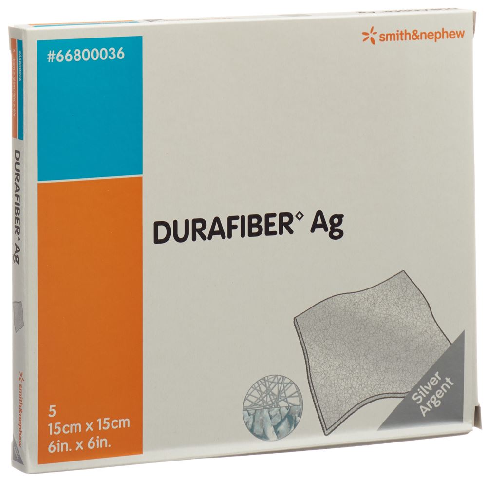 DURAFIBER Wundauflage 15x15cm steril 5 Stk