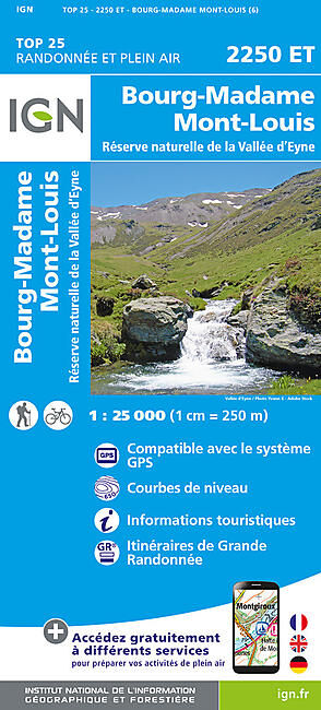 IGN - TOP 25 2250 ET BOURG MADAME MONT LOUIS 1 25 000