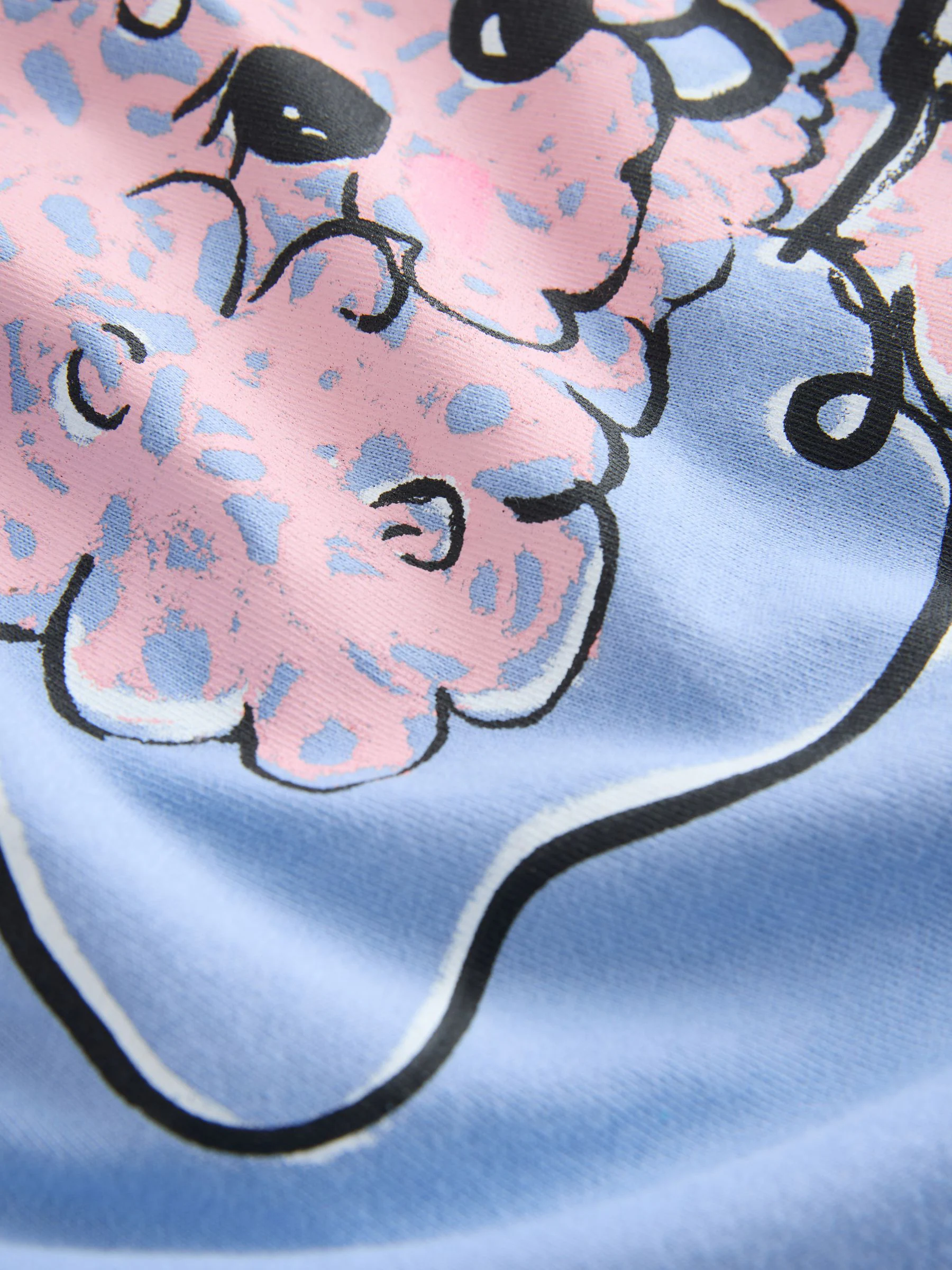 Blue Poodle - Oversized T-shirt met grafische print (3-16jr)