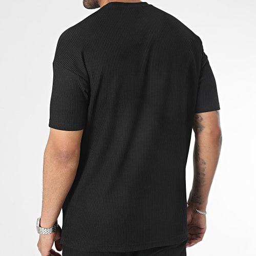 Ensemble Tee Shirt Et Short Jogging Noir