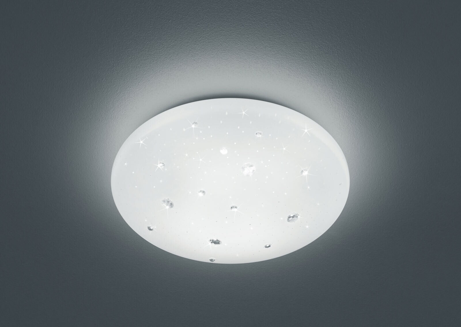 Deckenlampe Achat Weiß Acryl/Sterneffekt Ø 27,5 cm