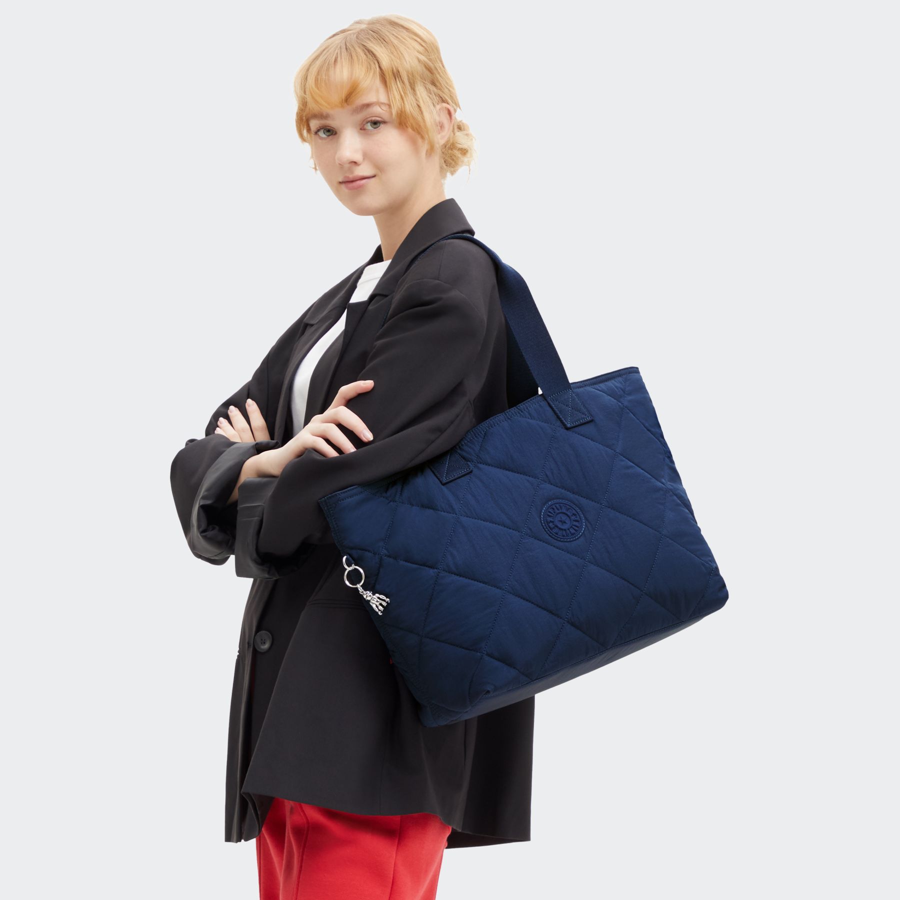 COLISSA UP Grand fourre-tout avec compartiment pour ordinateur portable - Airy Blue Quilt